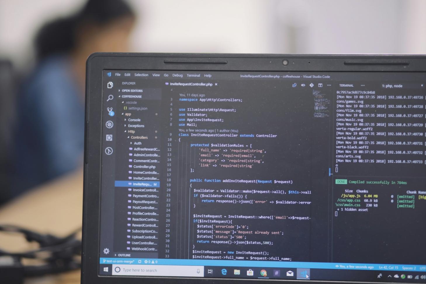 Professional network troubleshooting environment with modern equipment and diagnostic tools